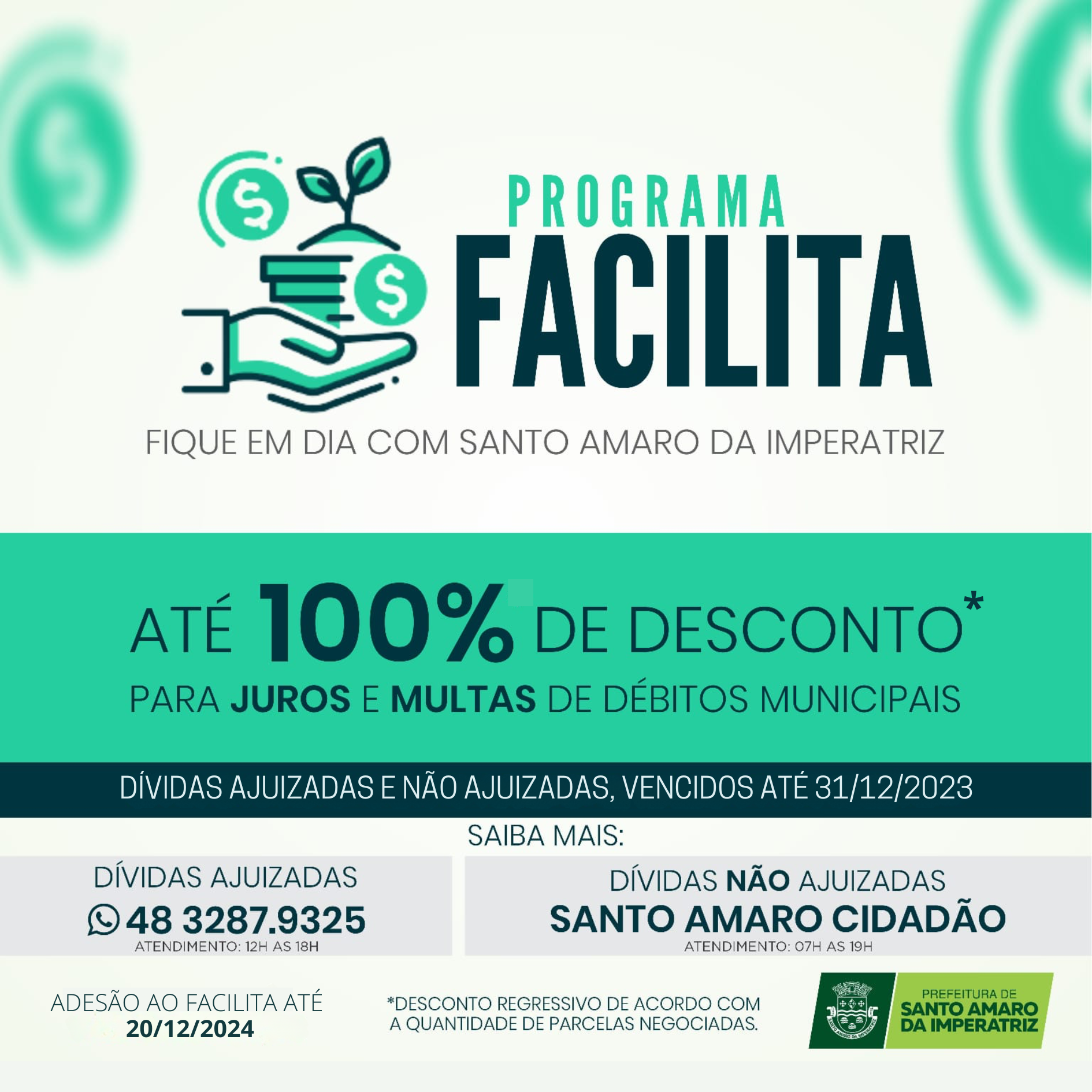  Prefeitura de Santo Amaro da Imperatriz lança Programa Facilita para Regularização de Débitos Municipais